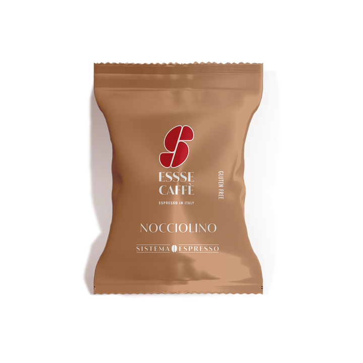 Nocciolino en un café con sabor a avellana. Sin gluten. Cápsulas café italiano | Cápsulas café espresso | Esecafe