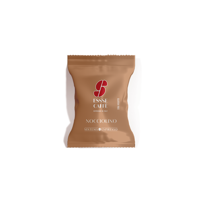 Nocciolino en un café con sabor a avellana. Sin gluten. Cápsulas café italiano | Cápsulas café espresso | Esecafe